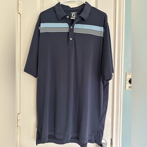 Footjoy Polo Shirt Men's Extra Large Blue Short Sleeve Golf Apparel FJ